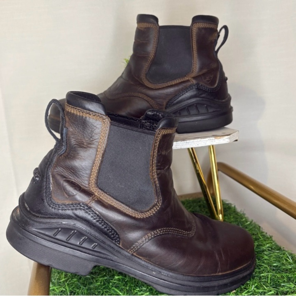 Ariat Brown and Black Chelsea Men Boots with Chunky Sole